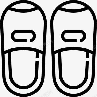 简洁拖鞋拖鞋图标图标