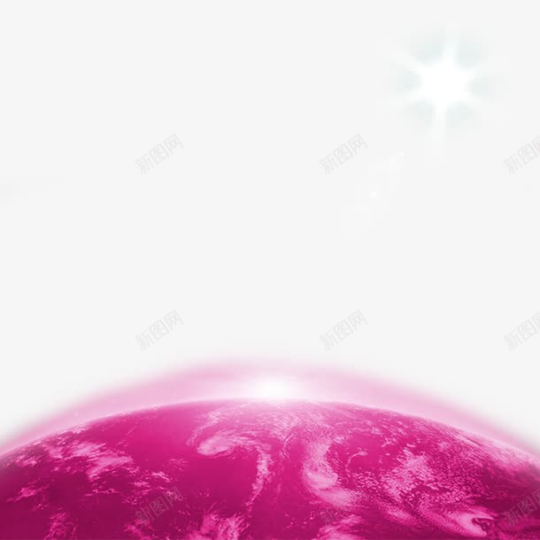 紫色地球水平面png免抠素材_88icon https://88icon.com 地球 日出 水平面