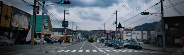 日本街景banner背景