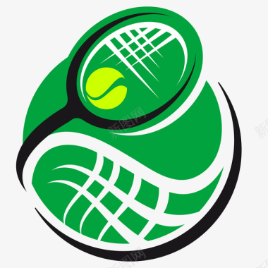 运动随性网球图标插画图标