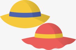 路标图标黄色帽子旅游出行小元素遮阳帽图矢量图图标高清图片