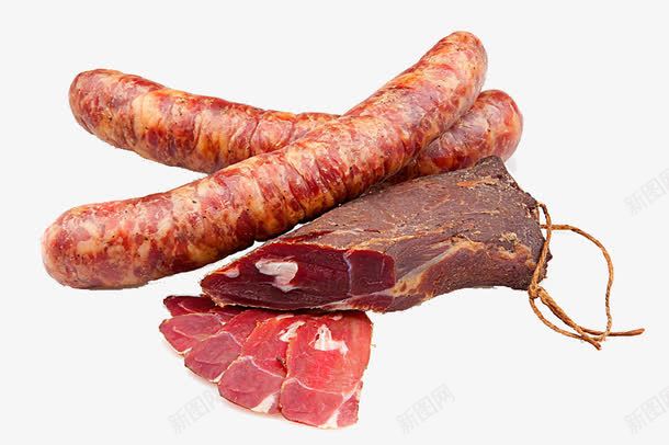 香肠和腊肉png免抠素材_88icon https://88icon.com 肉类 腊肉 食品 香肠