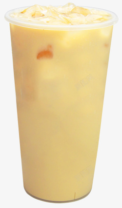 茶奶味橙色的芒果欧蕾实物高清图片