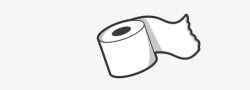 厕纸白色卡通厕纸卷纸高清图片