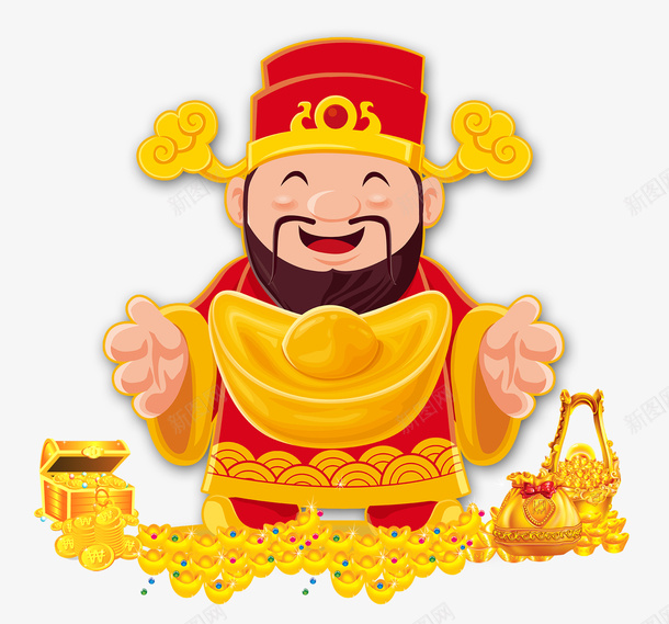 卡通财神psd分层图psd免抠素材_88icon https://88icon.com 元宝 卡通财神 年末大促 新年纳财 福袋 财神到