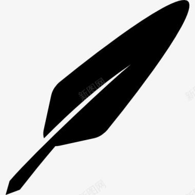 墨水矢量素材鸟的羽毛图标图标