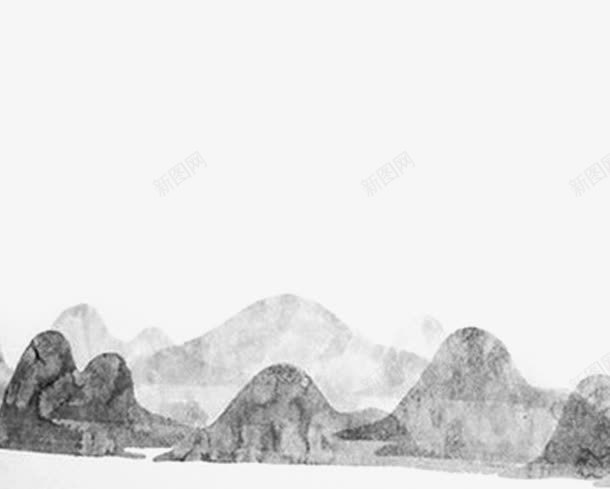 山峰png免抠素材_88icon https://88icon.com 崇山峻岭 插画 景观 水墨画 群山 风景