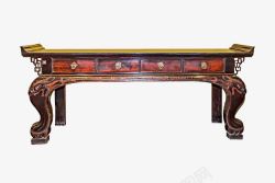 中国复古桌柜复古中国风书桌矮桌高清图片