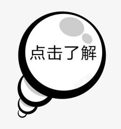 冒泡气泡框点击了解素材