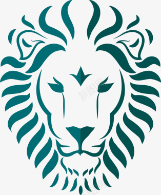 传统狮子狮子头图标图标