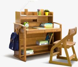 木质家具书桌书本椅子素材