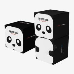 熊猫卡通包装盒素材