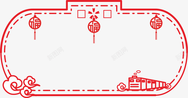 贴画春运窗花贴纸cdr免抠素材_88icon https://88icon.com 新年喜庆 春运 窗花 红色 贴画 贴纸 过年