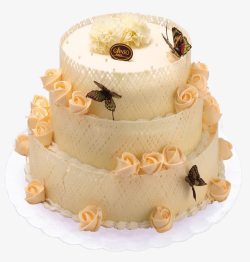 三层汉堡生日蛋糕高清图片