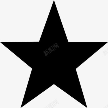 不同形状的星星明星最爱的黑色象征图标图标
