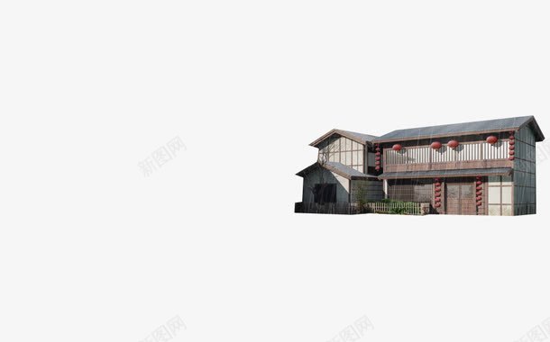 古风民宿png免抠素材_88icon https://88icon.com 住宅 古风 房屋 民宿 民宿png