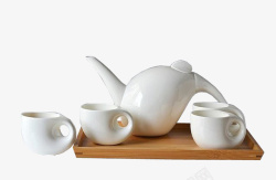 瓷器茶具简洁白色茶具高清图片