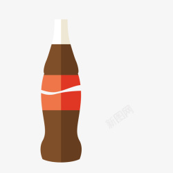 可口可乐玻璃瓶可口可乐手绘简图高清图片