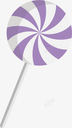 紫色圆形棒棒糖矢量图素材