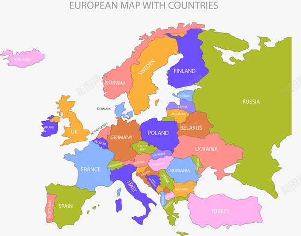 彩色城市欧洲地图png免抠素材_88icon https://88icon.com 城市地图 彩色地图 彩色城市 欧洲 欧洲地图 矢量png