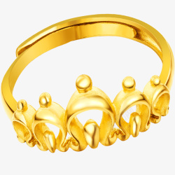 金色王冠钻戒素材