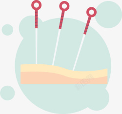 针灸美容按摩标签素材