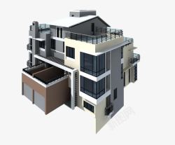复式房屋模型图装修立体房屋效果图高清图片