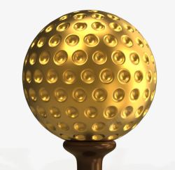 黄金贵金属金色高尔夫球高清图片