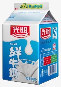 牛奶罐光明新鲜屋纯鲜牛奶罐高清图片