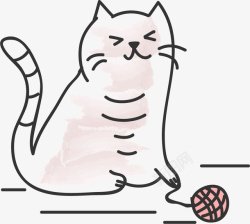 猫咪玩球玩球的猫咪矢量图高清图片