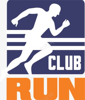 运动项目logo时尚手绘跑步图标图标