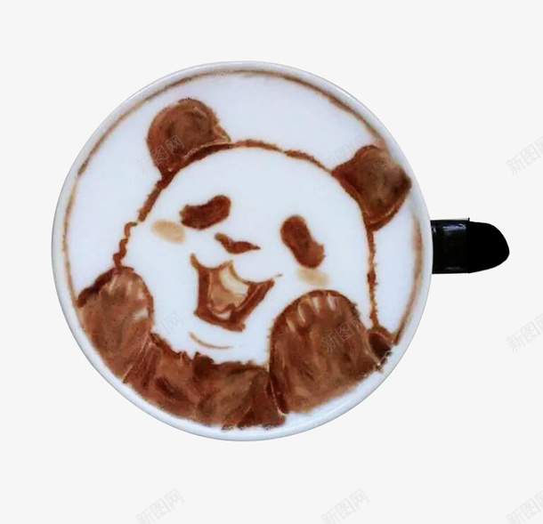可爱熊猫拉花png免抠素材_88icon https://88icon.com 产品实物 可爱 咖啡 咖啡拉花 奶沫 拉花 杯子 熊猫 花式 花式咖啡 食物 餐饮 饮品