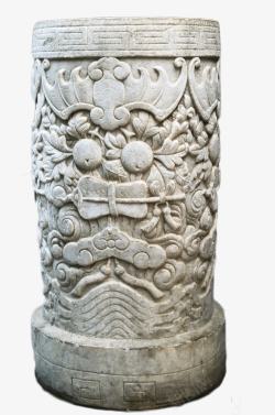 龙纹石柱中国风龙纹石墩高清图片