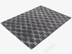 方形灰色绒毛北欧地毯素材