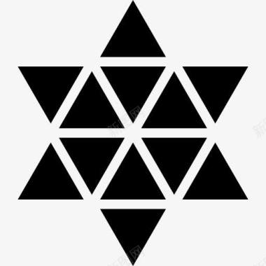 各种形状印章多角星六点图标图标