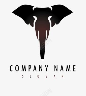 钱币头大象头logo标志装饰图案图标图标