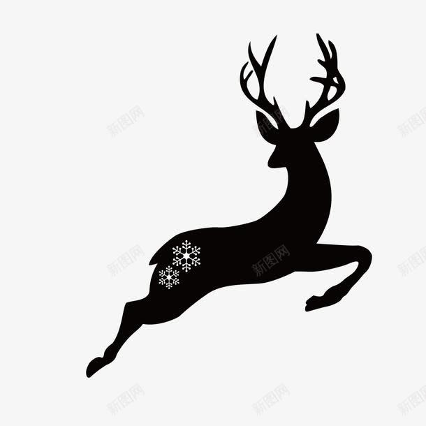 梅花鹿剪影png免抠素材_88icon https://88icon.com 剪影 动物 头上长花的鹿 梅花鹿剪影 美丽的鹿
