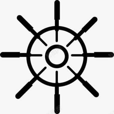 漂浮导航船舶轮图标图标