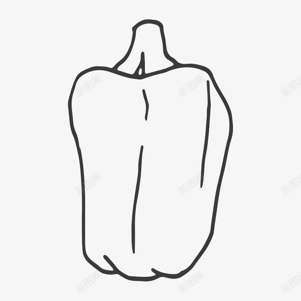 辣椒简图png免抠素材_88icon https://88icon.com 一根 卡通 手绘 桔梗 简笔 线条 辣椒 黑色