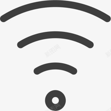 黑色卡通WiFi图标图标