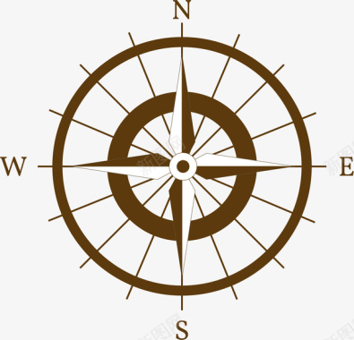 古代农夫指南针图标装饰图标