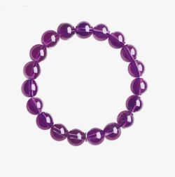 紫水晶石头记紫水晶串珠手链高清图片