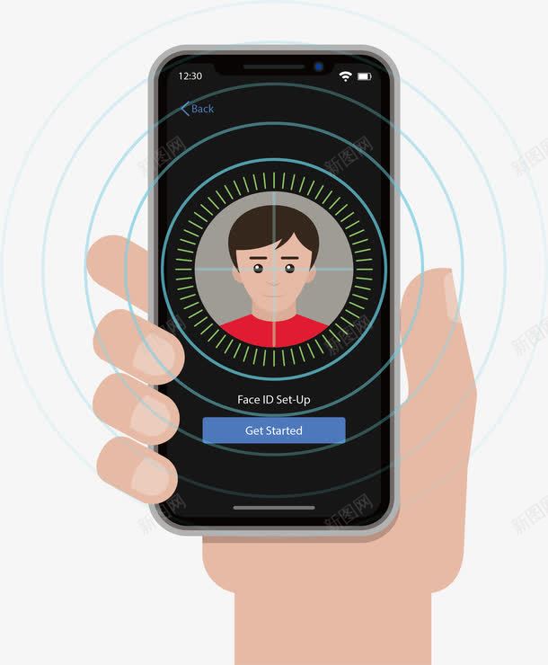 手机人脸识别png免抠素材_88icon https://88icon.com X iPhone 人脸识别 手拿手机 手机 矢量png 面部识别