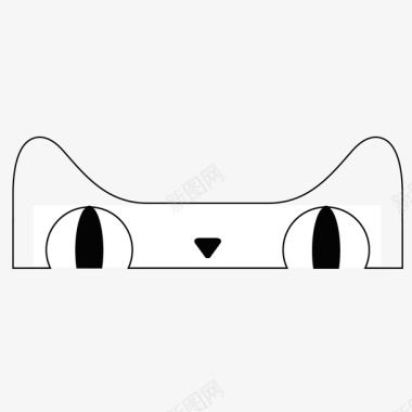 黑白天猫LOGO形象矢量图图标图标