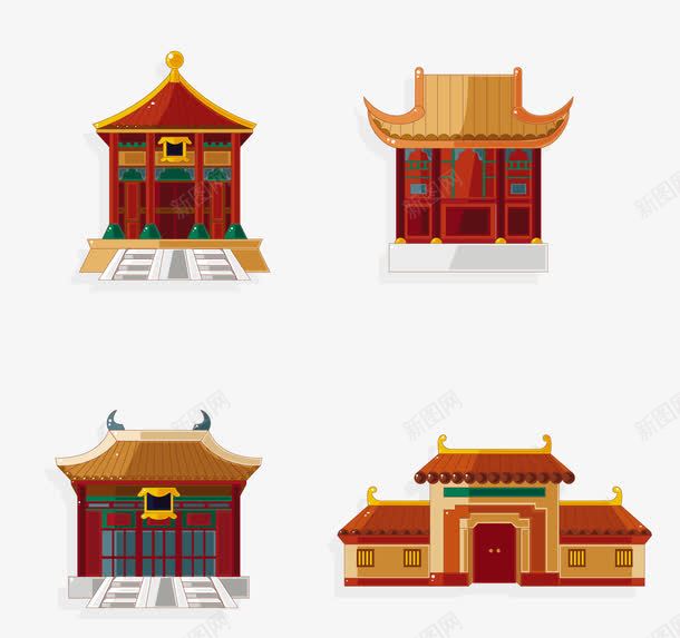 卡通城楼png免抠素材_88icon https://88icon.com 卡通城楼 卡通庙 古建筑 寺庙 庙门