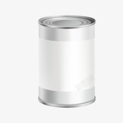 柱形罐头空白包装盒罐头瓶子模型高清图片