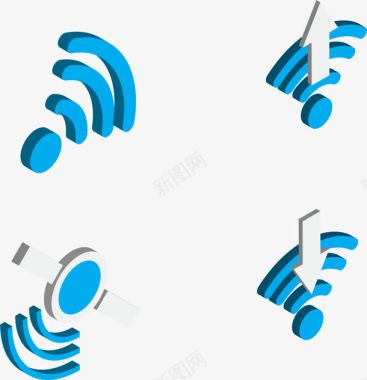 手绘WIFI信号图标图标