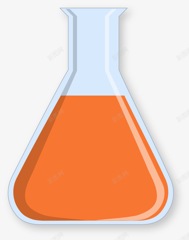 橙色扁平风格玻璃瓶png免抠素材_88icon https://88icon.com 化学器皿 卡通锥形瓶 橙色 玻璃瓶 矢量瓶子 锥形玻璃瓶 锥形瓶