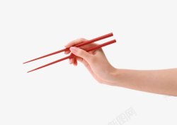 拿筷子的手素材