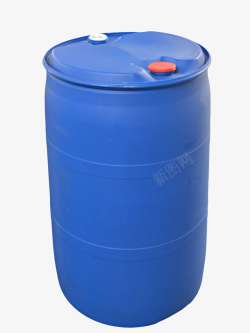 蓝色器皿大桶塑胶制品实物素材
